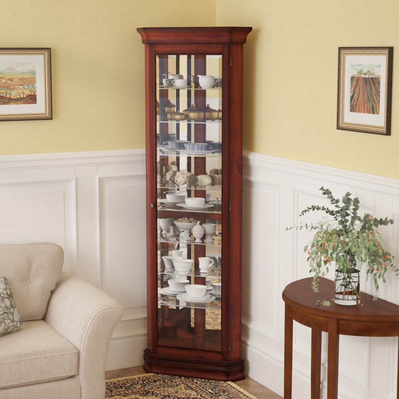 Three Posts Hollingdon Lighted Corner Curio & Reviews Wayfair